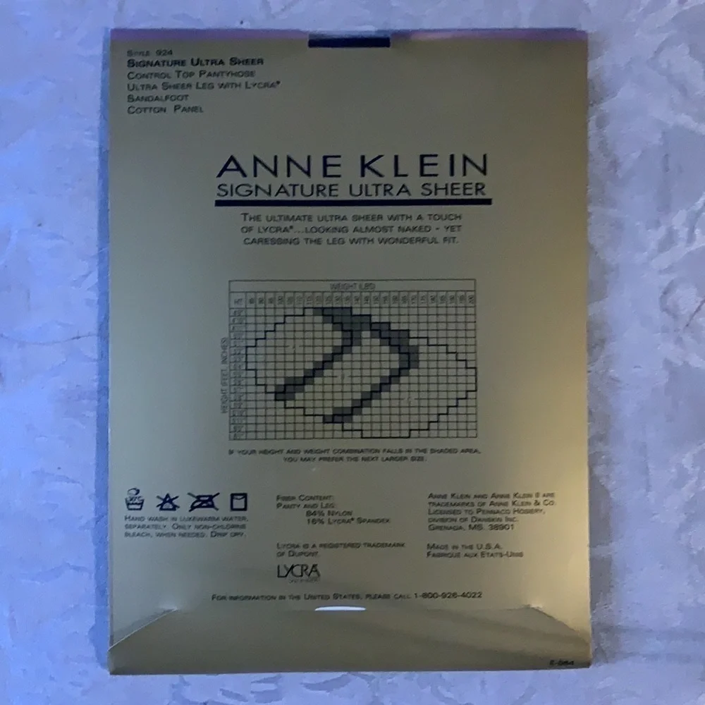 NWT Anne Klein Signature Silky Opaque control top pantyhose Chocolate new